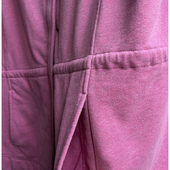 Lands End Serious Sweats Pink Full Zip Vest Soft Cotton Blend 2X 20W-22W Cozy - Picture 6 of 15